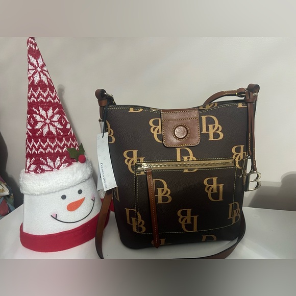 NWT Brown Dooney And Bourke Monogram Ridley Women's Shoulder Bags - Picture 2 of 16